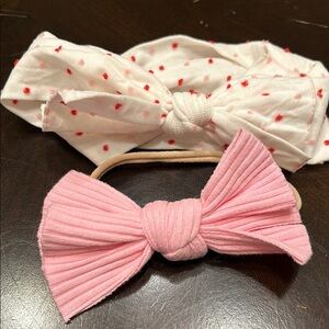 Cute Polka Dot and Pink Bow Headbands